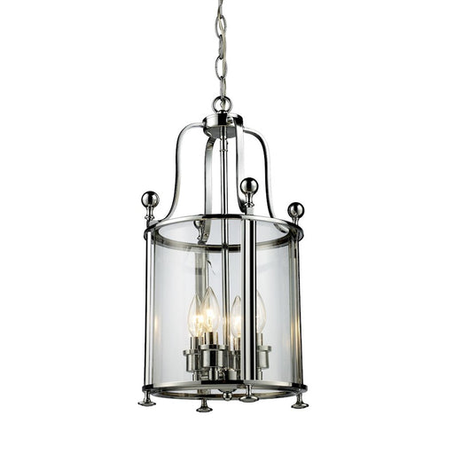 Z-Lite Wyndham 4 Light Pendant, Chrome, Clear - 134-4