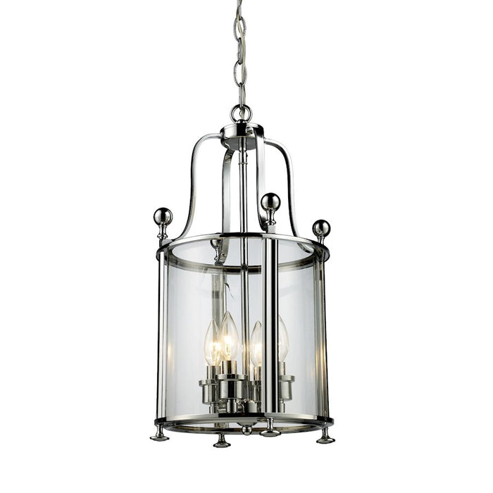 Z-Lite Wyndham 4 Light Pendant, Chrome, Clear - 134-4