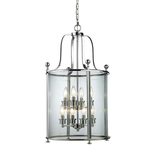 Z-Lite Wyndham 8 Light Pendant, Chrome, Clear - 134-8