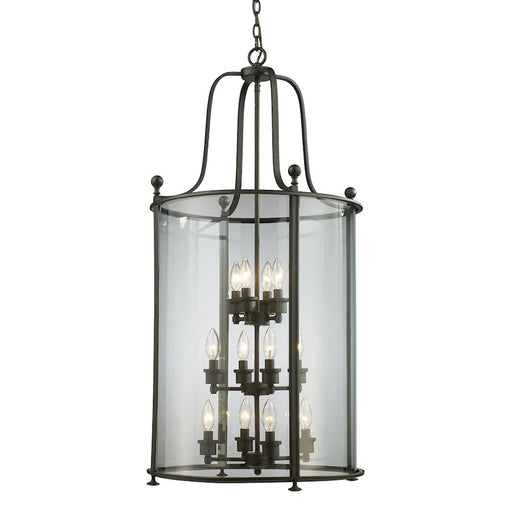Z-Lite Wyndham 12 Light Pendant, Bronze, Clear - 135-12