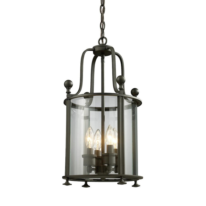 Z-Lite Wyndham 4 Light Pendant, Bronze, Clear - 135-4