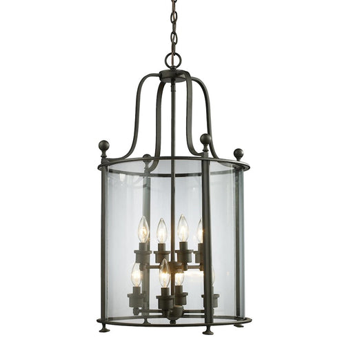 Z-Lite Wyndham 8 Light Pendant, Bronze, Clear - 135-8