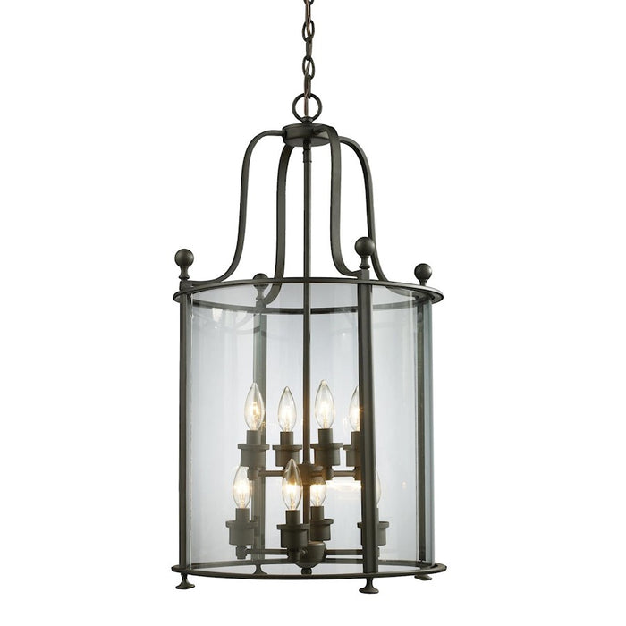 Z-Lite Wyndham 8 Light Pendant, Bronze, Clear - 135-8
