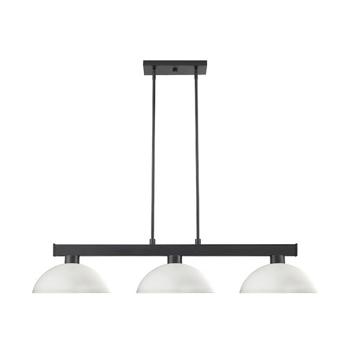 Z-Lite Coba Light 3 Light 8" Island/Billiard, Black, Opal Dome - 152MB-DMO14