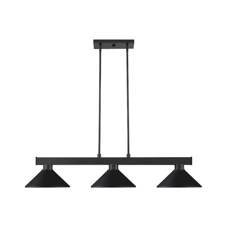 Z-Lite Coba Light 3 Light 8" Island/Billiard, Matte Black, Matte Black - 152MB-MMB