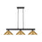 Z-Lite Coba Light 3 Light 8" Island/Billiard, Matte Black, Satin Gold - 152MB-MSG