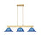 Z-Lite Cobalt 3 Light Billiard, Modern Gold/Dark Blue