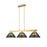 Z-Lite Cobalt 3 Light Billiard, Modern Gold/Smoke