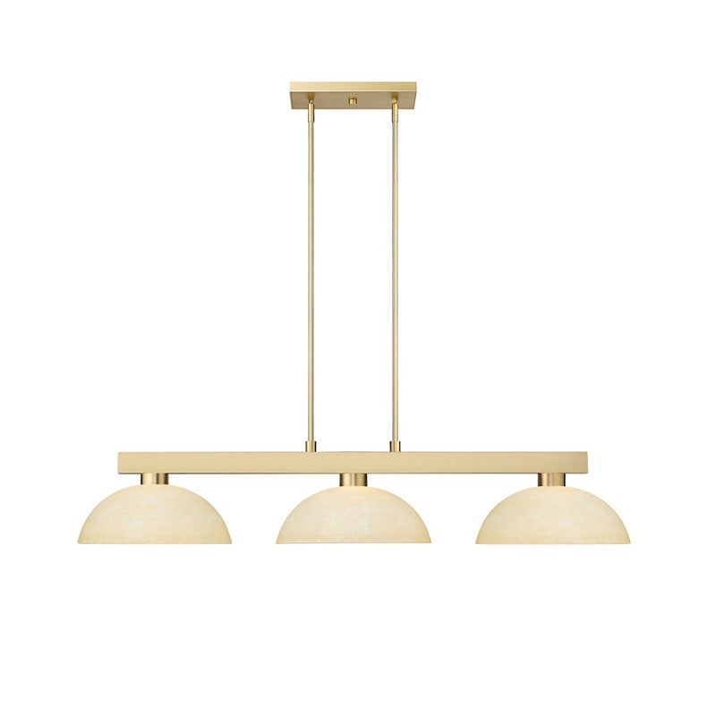 Z-Lite Cobalt 3 Light 14" Billiard, Modern Gold/Golden Mottle