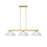 Z-Lite Cobalt 3 Light 13" Billiard, Modern Gold/White Linen