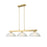 Z-Lite Cobalt 3 Light 13" Billiard, Modern Gold/White Linen