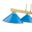 Z-Lite Cobalt 3 Light Billiard, Modern Gold/Electric Blue