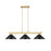 Z-Lite Cobalt 3 Light Billiard, Modern Gold/Matte Black