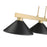 Z-Lite Cobalt 3 Light Billiard, Modern Gold/Matte Black