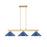 Z-Lite Cobalt 3 Light Billiard, Modern Gold/Navy Blue