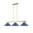 Z-Lite Cobalt 3 Light Billiard, Modern Gold/Navy Blue