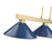 Z-Lite Cobalt 3 Light Billiard, Modern Gold/Navy Blue