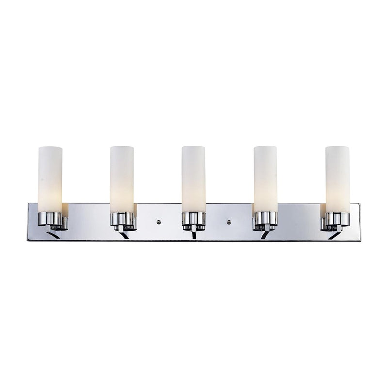Z-Lite Ibis 5 Light Vanity Light, Chrome, Matte Opal - 163-5V