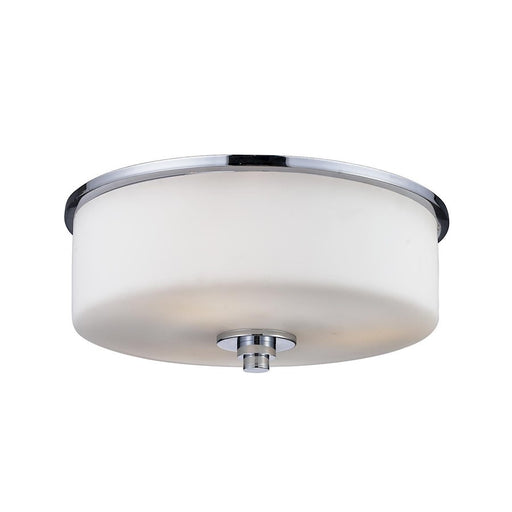 Z-Lite Ibis 2 Light Flush Mount, Chrome, Matte Opal - 163F-2