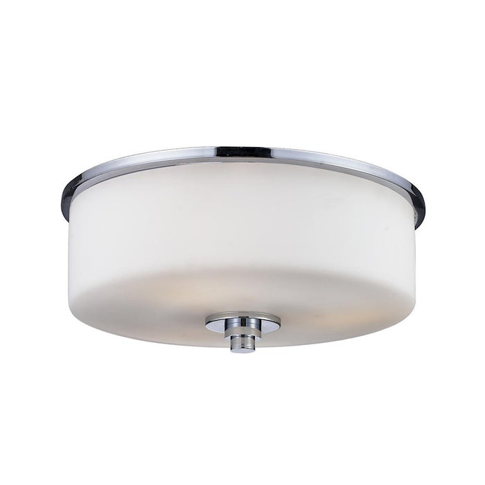Z-Lite Ibis 2 Light Flush Mount, Chrome, Matte Opal - 163F-2