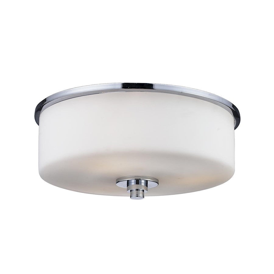 Z-Lite Ibis 2 Light Flush Mount, Chrome, Matte Opal - 163F-2