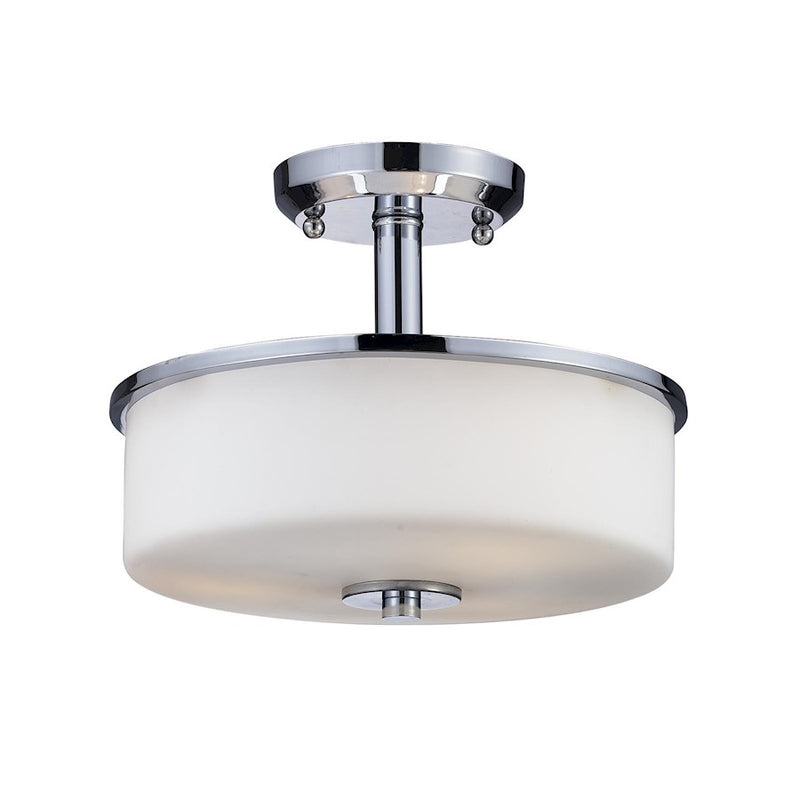 Z-Lite Ibis 3 Light Semi-Flush Mount, Chrome, Matte Opal - 163SF