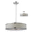 Z-Lite Cameo 3 Light Convertible Pendant, 19.5x6.8", Chrome, White Linen - 164-20