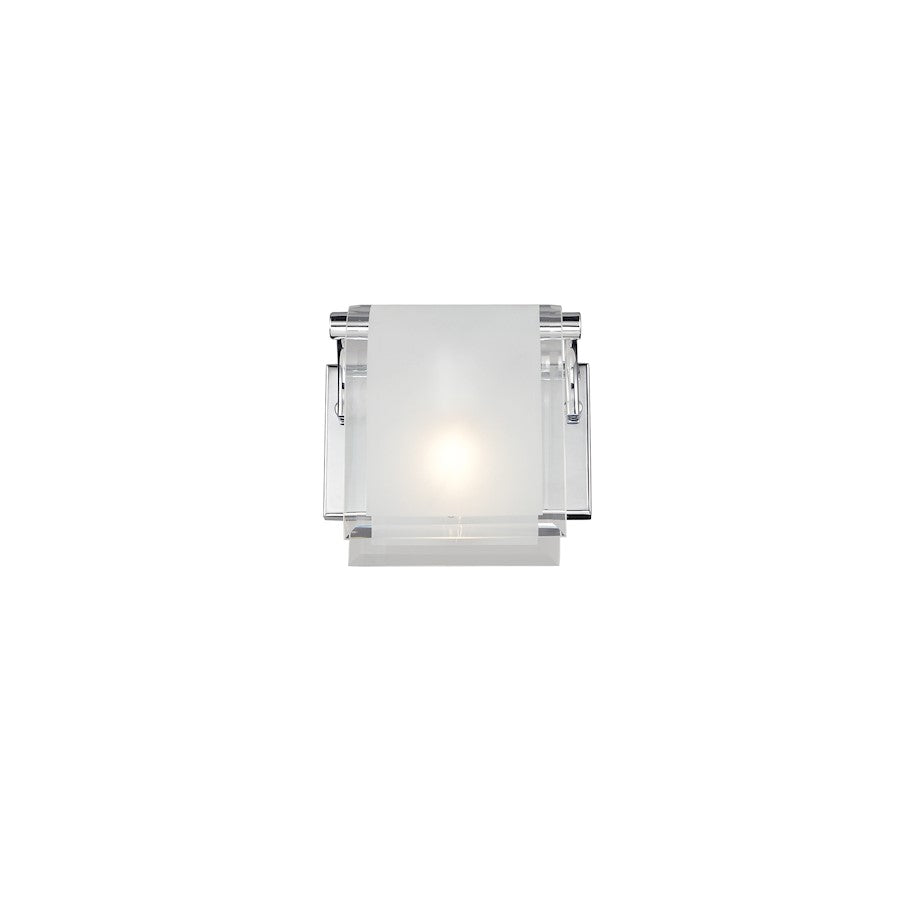 Z-Lite Zephyr 1 Light Wall Sconce, Chrome, Clear Beveled & Frosted - 169-1S
