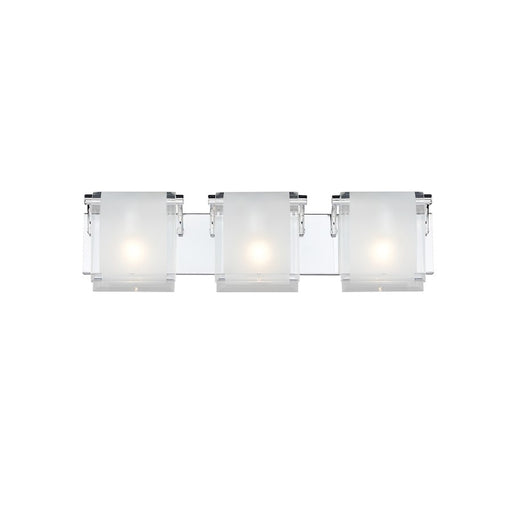 Z-Lite Zephyr 3 Light Vanity Light, Chrome, Clear Beveled & Frosted - 169-3V