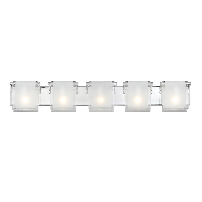 Z-Lite Zephyr 5 Light Vanity Light, Chrome, Clear Beveled & Frosted - 169-5V
