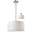 Z-Lite Albion 3 Light Pendant, 16x9.5", Brushed Nickel, White Linen - 171-16W-C
