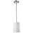 Z-Lite Albion 1 Light Mini Pendant, Brushed Nickel, White Linen - 171-6W