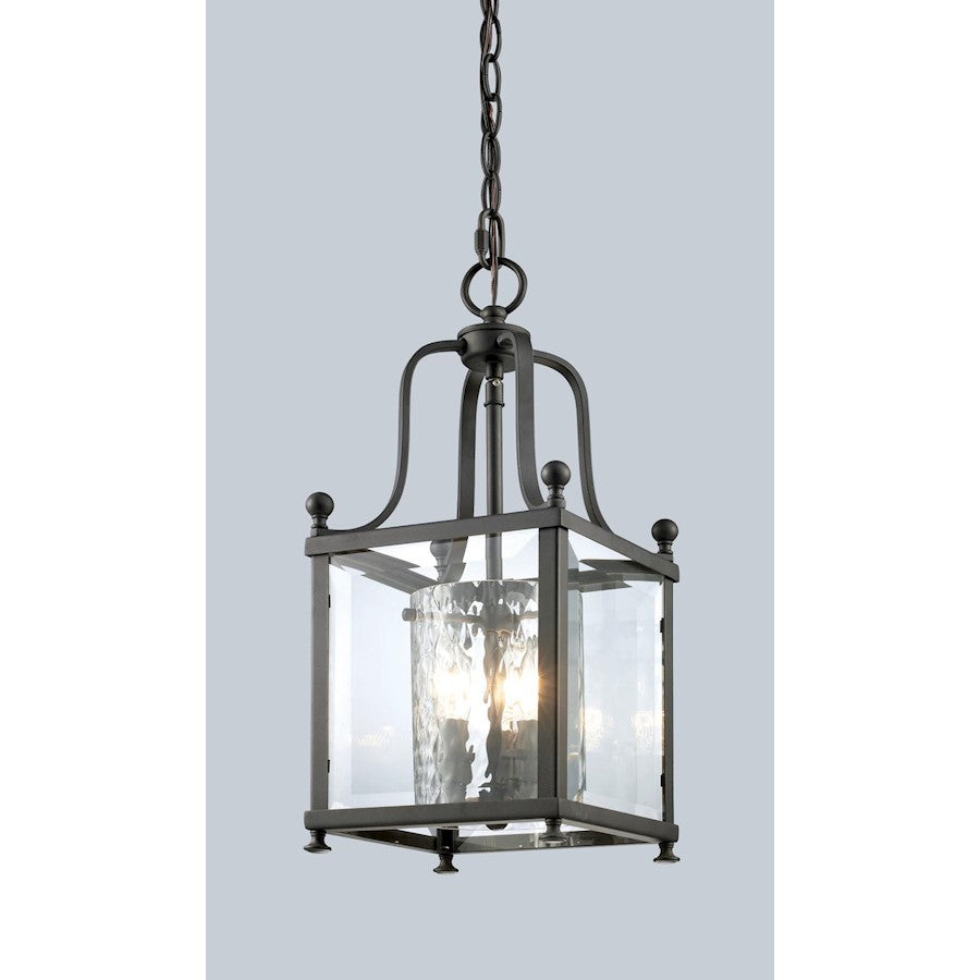 Z-Lite Fairview 3 Light Pendant, 8.25x19", Bronze, Clear Bevel Out/Clr In - 177-3S