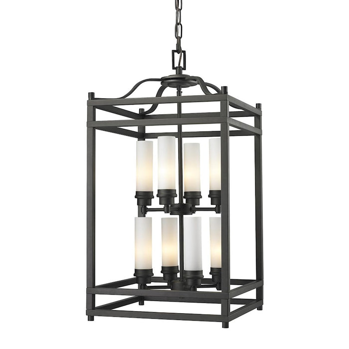 Z-Lite Altadore 8 Light Pendant, Bronze, Matte Opal - 181-8