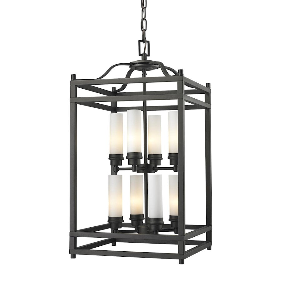 Z-Lite Altadore 8 Light Pendant, Bronze, Matte Opal - 181-8