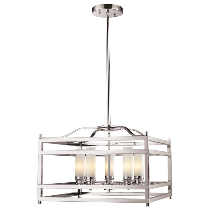 Z-Lite Altadore 5 Light Pendant, Brushed Nickel, Matte Opal - 182-5