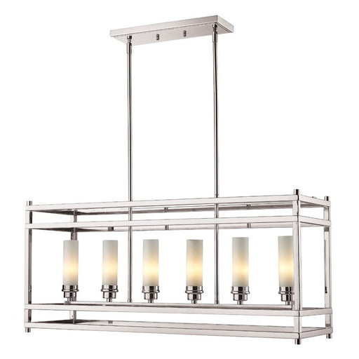Z-Lite Altadore 6 Light Pendant, Brushed Nickel/Matte Opal - 182-6