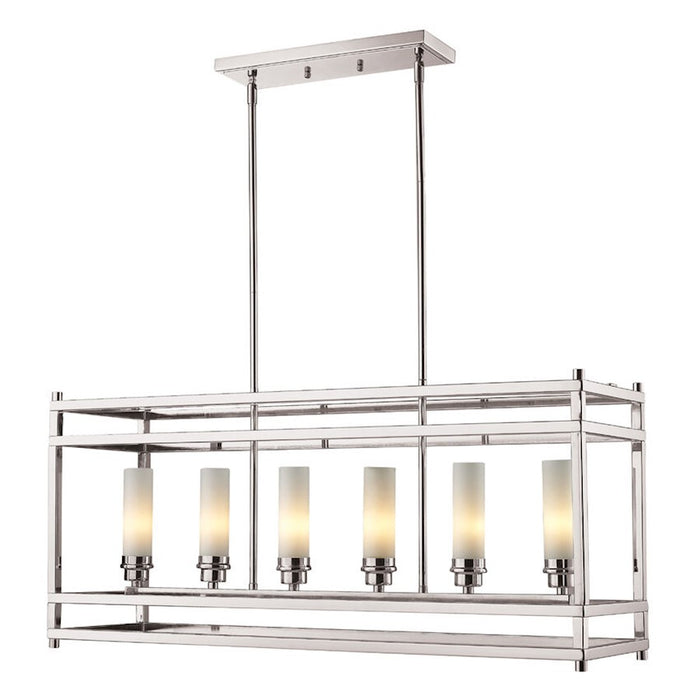 Z-Lite Altadore 6 Light Pendant, Brushed Nickel/Matte Opal - 182-6