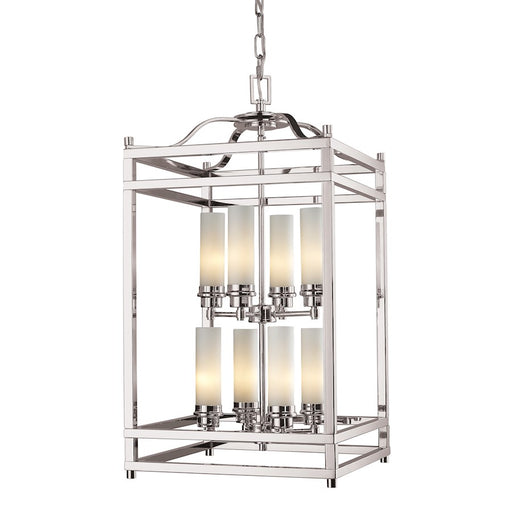 Z-Lite Altadore 8 Light Pendant, Brushed Nickel, Matte Opal - 182-8