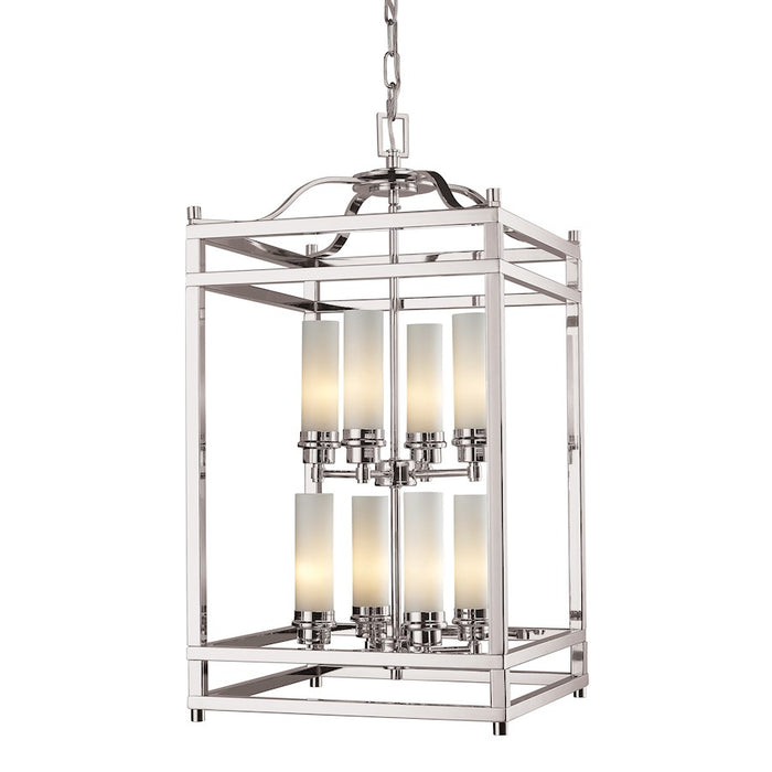 Z-Lite Altadore 8 Light Pendant, Brushed Nickel, Matte Opal - 182-8