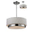 Z-Lite Jade 3 Light Chandelier, 16x16x8", Chrome, White Linen - 186-16