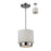 Z-Lite Jade 1 Light Chandelier, Chrome, White Linen - 186-8