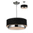Z-Lite Jade 3 Light Chandelier, 16x16x8", Chrome, Black - 187-16