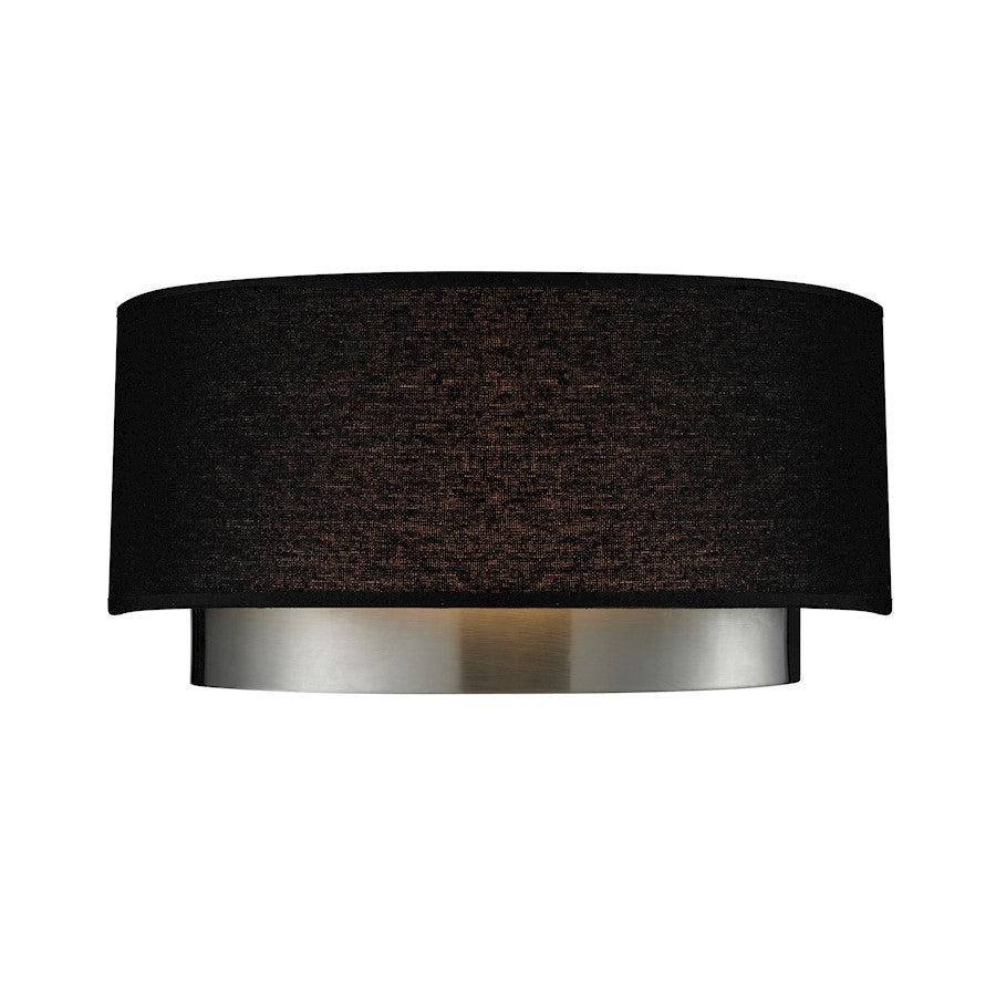 Z-Lite Jade 2 Light Wall Sconce, Chrome, Black - 187-2S