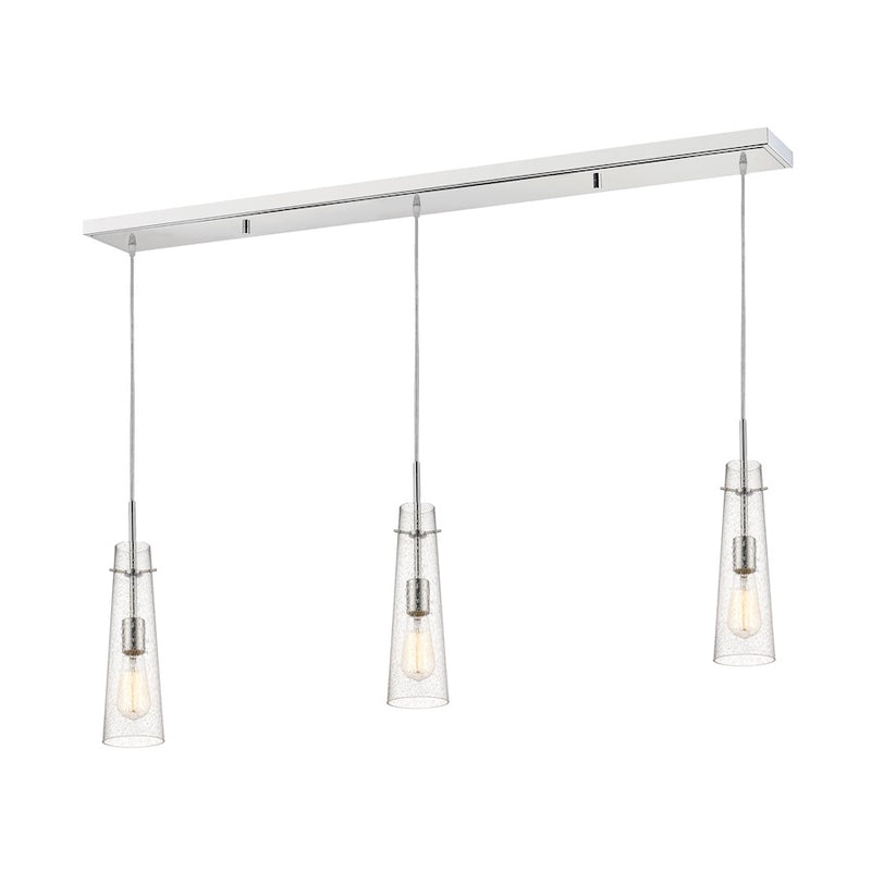 Z-Lite Monte 3 Light Island/Billiard, 46x4.5x17.25", Chrome, Clear Seed - 188MP-3CH