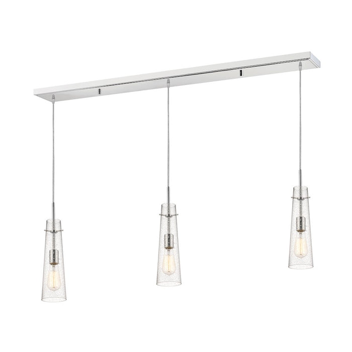 Z-Lite Monte 3 Light Island/Billiard, 46x4.5x17.25", Chrome, Clear Seed - 188MP-3CH