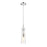 Z-Lite Monte 1 Light Mini Pendant, 4x17.25", Chrome, Clear Seedy - 188MP-CH