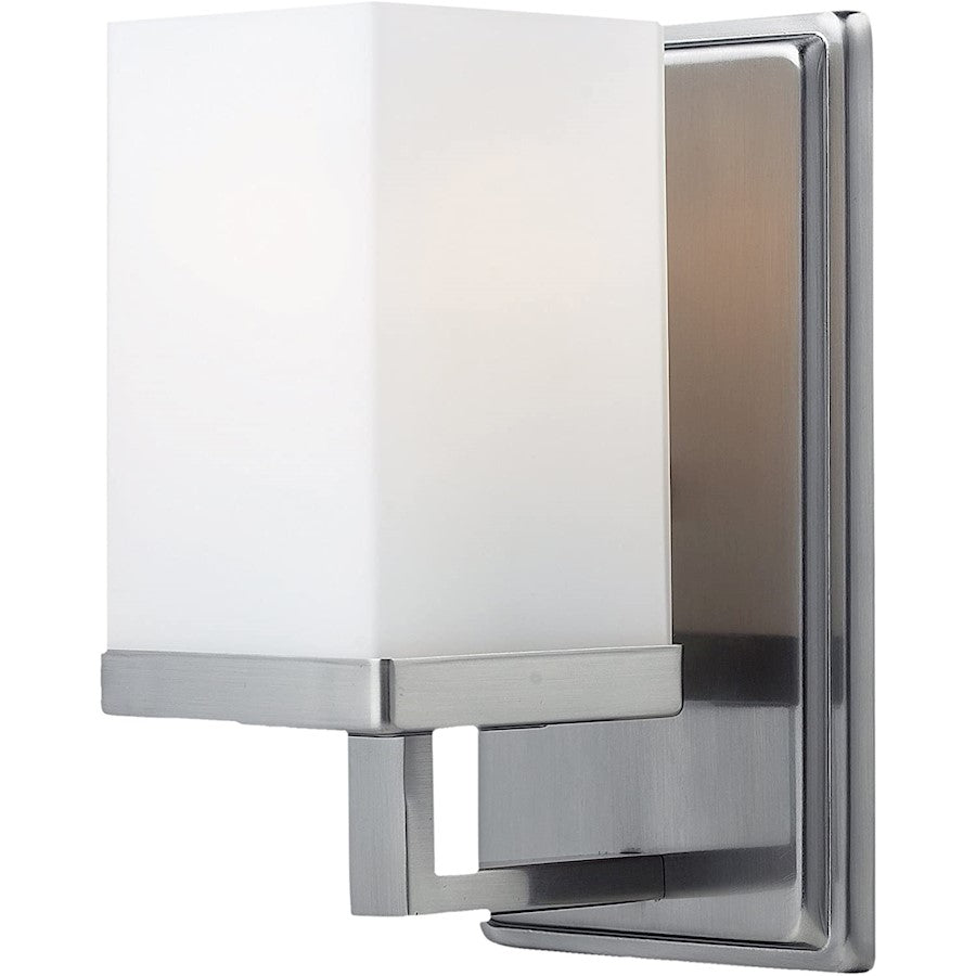 Z-Lite Tidal 1 Light Vanity Light, Brushed Nickel, Matte Opal - 1900-1V