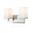 Z-Lite Tidal 2 Light Vanity Light, Chrome, Matte Opal - 1901-2V