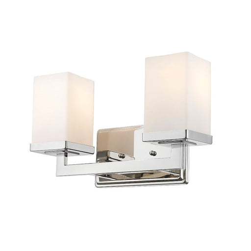 Z-Lite Tidal 2 Light Vanity Light, Chrome/Matte Opal